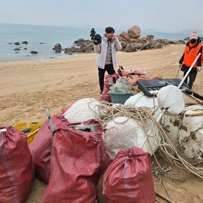 실미해변 정화 사진