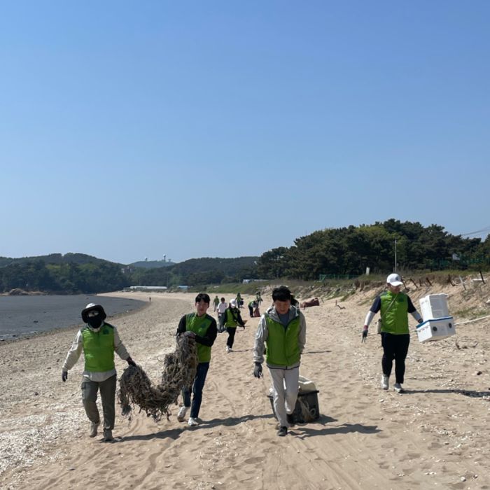 용유해변 정화 사진
