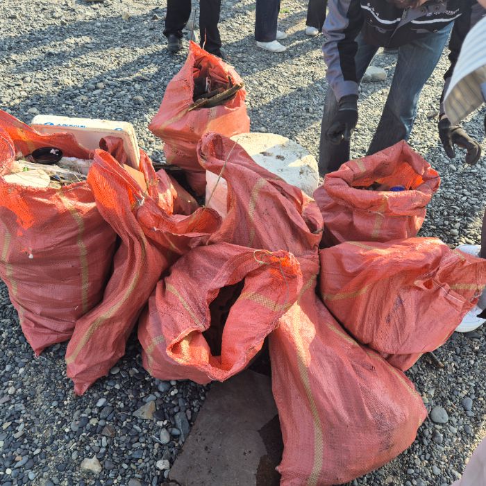 주전몽돌해변 정화 사진 2
