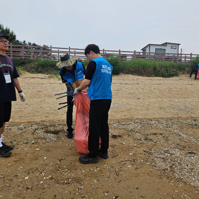 궁평리해변 정화 사진