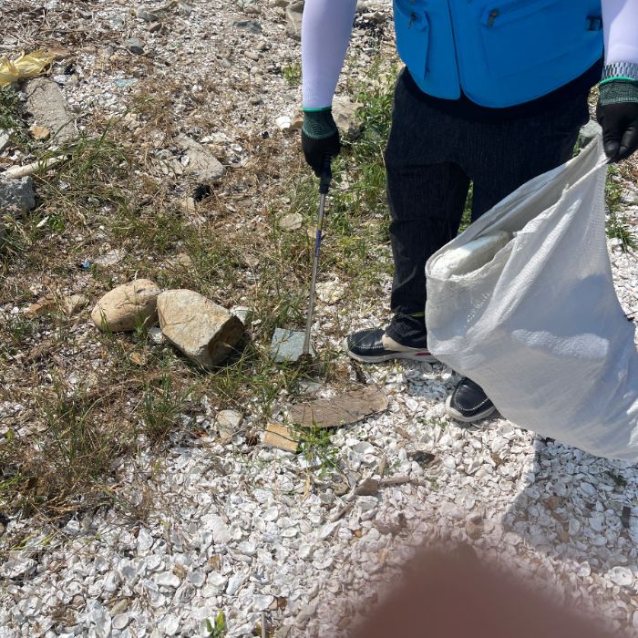 우도해변 정화 사진