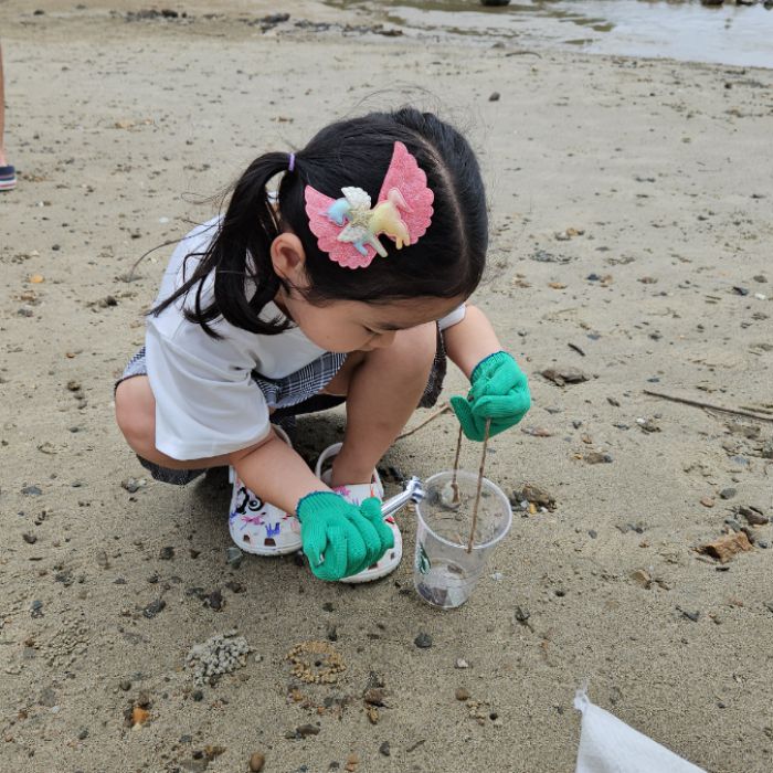 송림해변 정화 사진